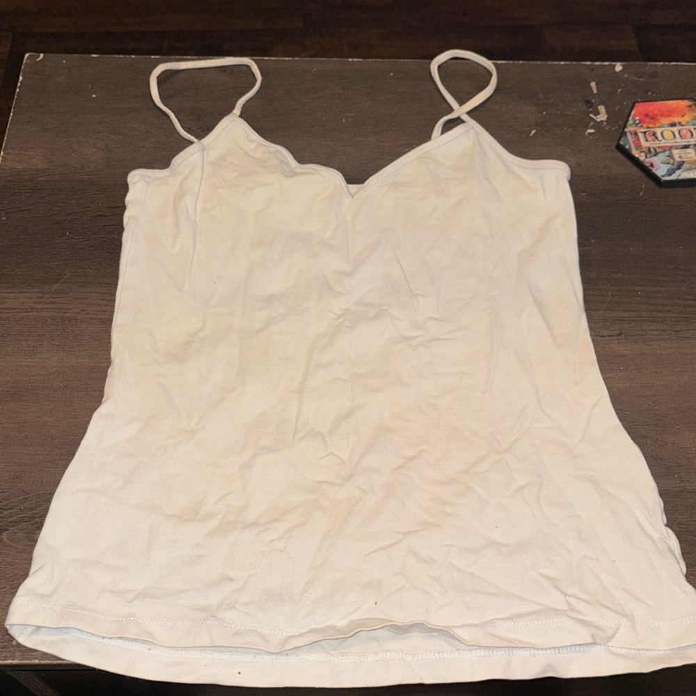White spaghetti strapped undershirt